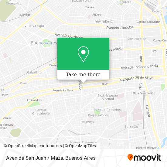 Mapa de Avenida San Juan / Maza