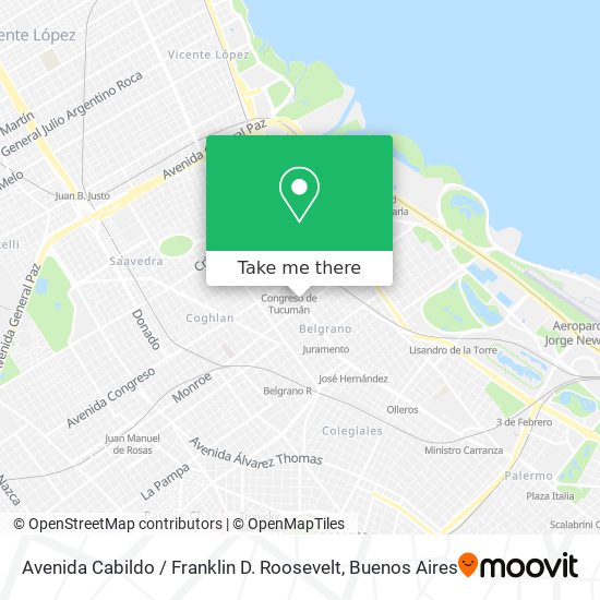 Avenida Cabildo / Franklin D. Roosevelt map