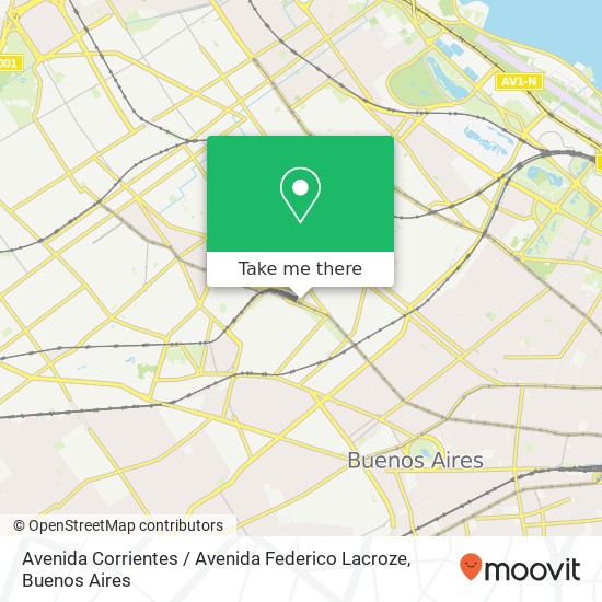 Avenida Corrientes / Avenida Federico Lacroze map