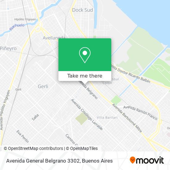 Avenida General Belgrano 3302 map