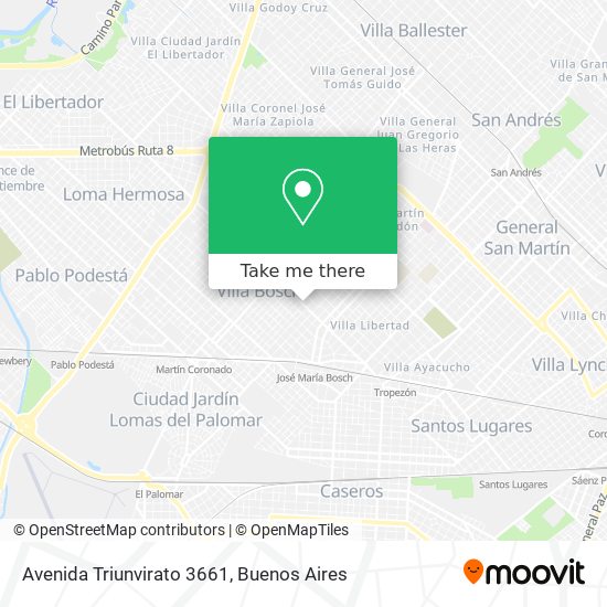 Avenida Triunvirato 3661 map
