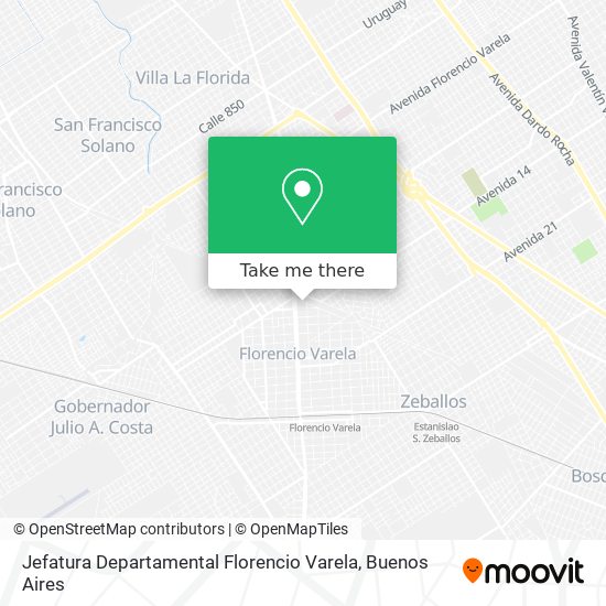 Mapa de Jefatura Departamental Florencio Varela