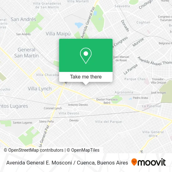 Mapa de Avenida General E. Mosconi / Cuenca