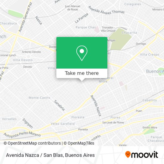 Avenida Nazca / San Blas map