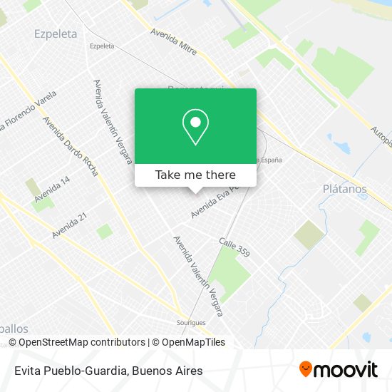 Evita Pueblo-Guardia map