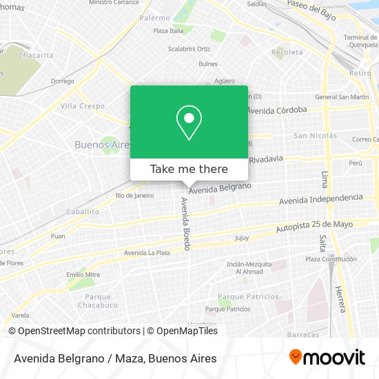 Avenida Belgrano / Maza map