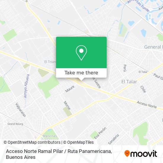 Acceso Norte Ramal Pilar / Ruta Panamericana map