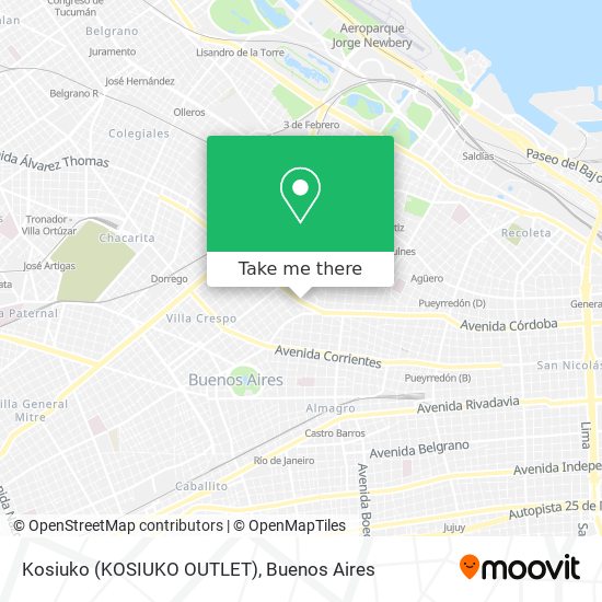 Mapa de Kosiuko (KOSIUKO OUTLET)