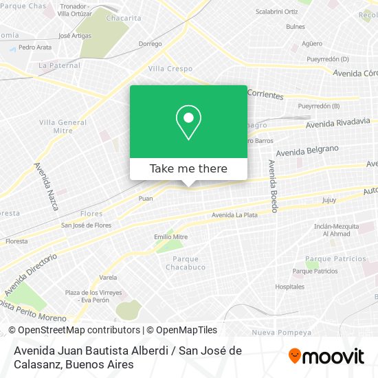 Avenida Juan Bautista Alberdi / San José de Calasanz map