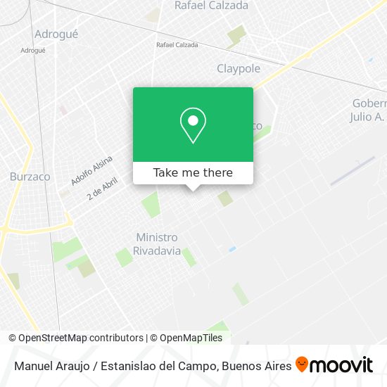 Manuel Araujo / Estanislao del Campo map