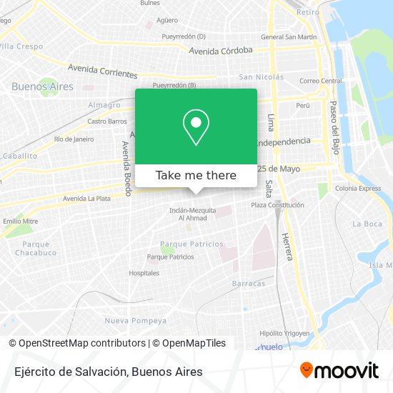 Mapa de Ejército de Salvación