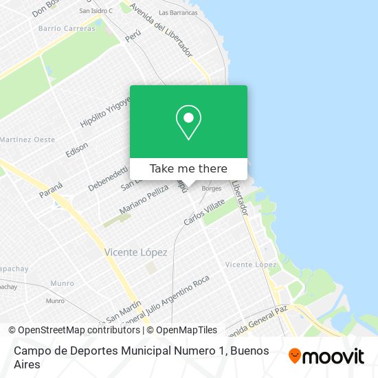 Mapa de Campo de Deportes Municipal Numero 1