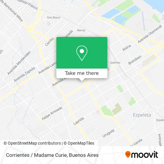 Corrientes / Madame Curie map