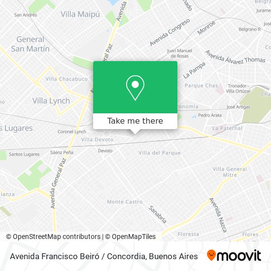 Mapa de Avenida Francisco Beiró / Concordia