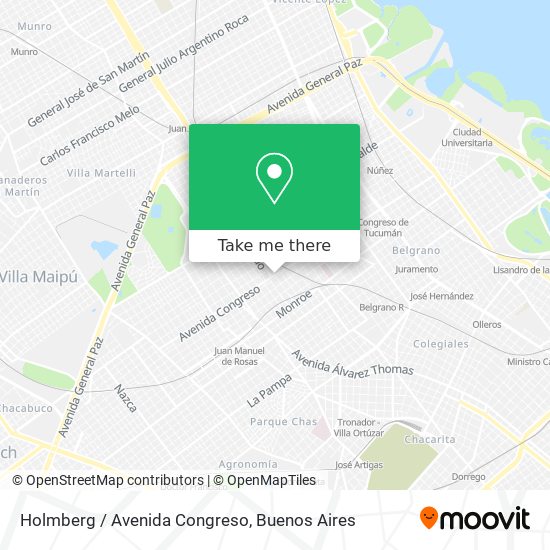 Holmberg / Avenida Congreso map