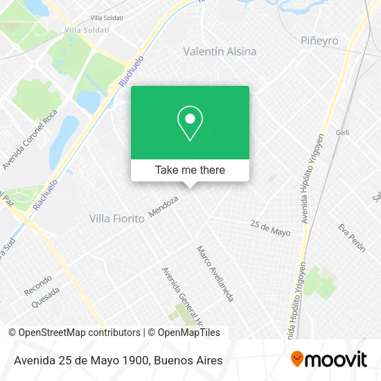 Mapa de Avenida 25 de Mayo 1900