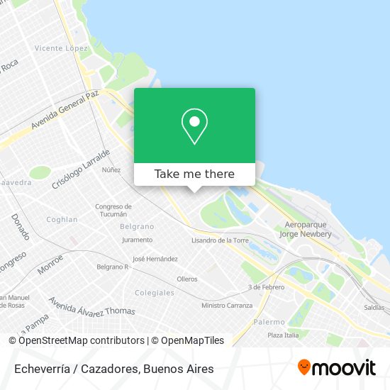 Echeverría / Cazadores map