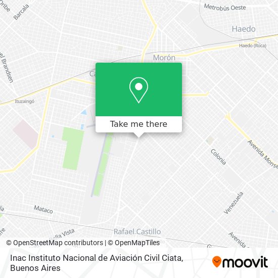 Inac Instituto Nacional de Aviación Civil Ciata map