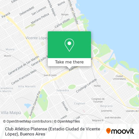 Club Atlético Platense (Estadio Ciudad de Vicente López) map