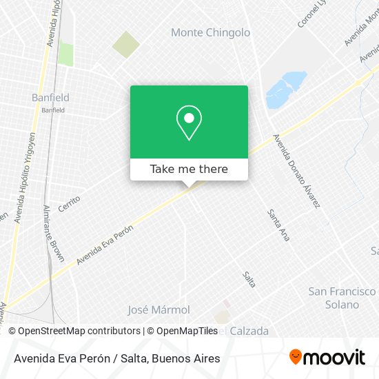 Avenida Eva Perón / Salta map