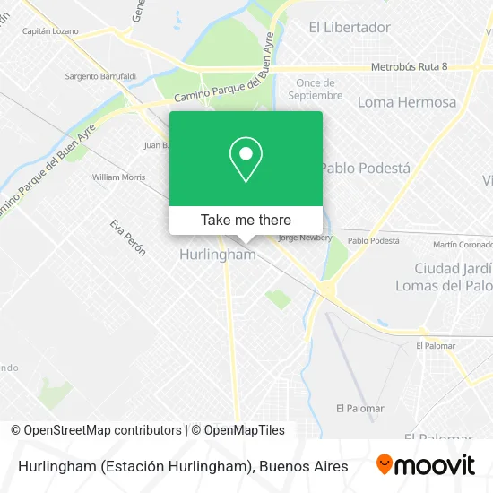Mapa de Hurlingham (Estación Hurlingham)