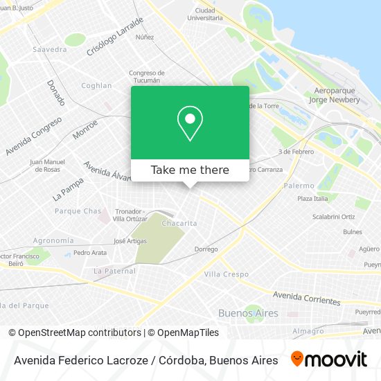 Mapa de Avenida Federico Lacroze / Córdoba
