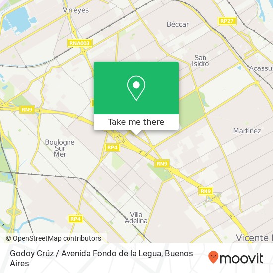 Godoy Crúz / Avenida Fondo de la Legua map