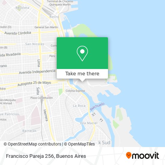 Francisco Pareja 256 map