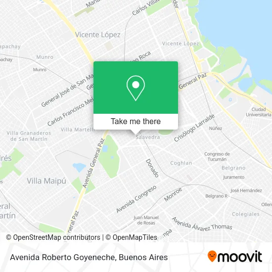 Mapa de Avenida Roberto Goyeneche