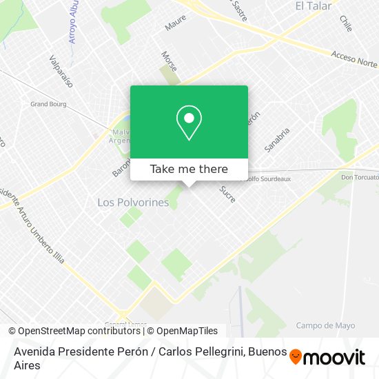 Mapa de Avenida Presidente Perón / Carlos Pellegrini