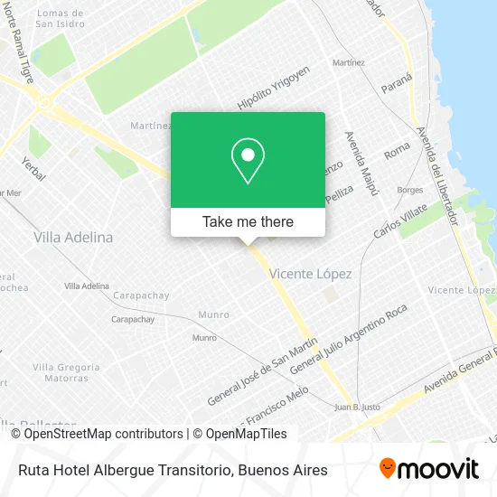 Ruta Hotel Albergue Transitorio map