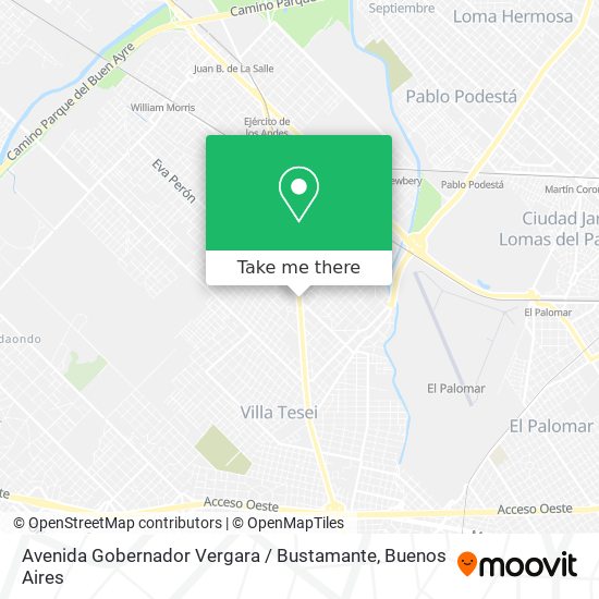 Avenida Gobernador Vergara / Bustamante map