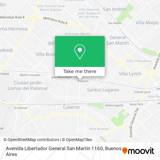 Mapa de Avenida Libertador General San Martín 1160