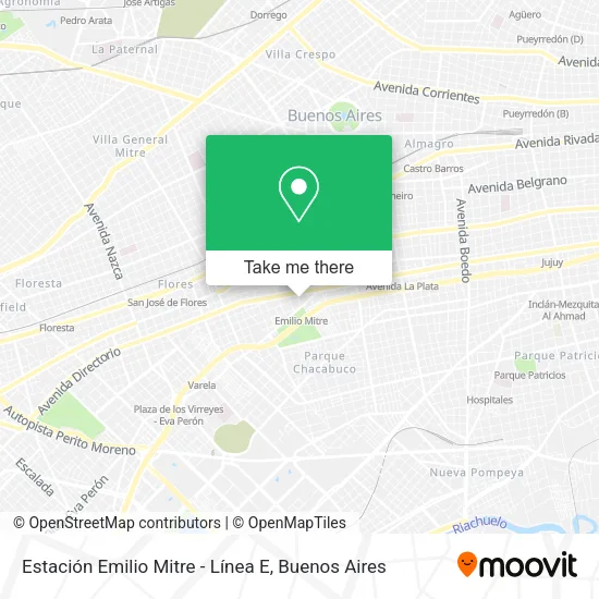 Mapa de Estación Emilio Mitre - Línea E