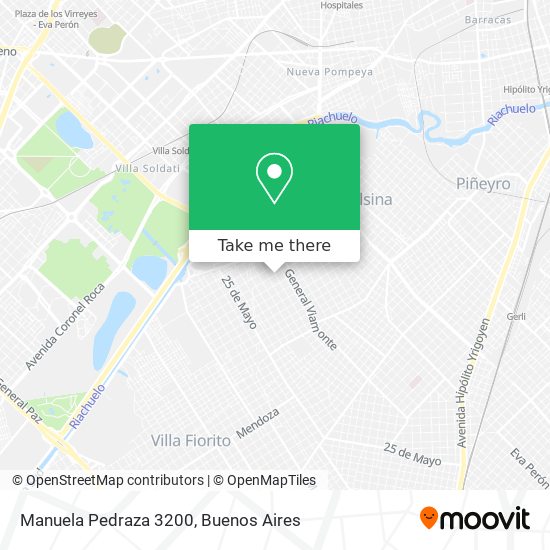 Manuela Pedraza 3200 map