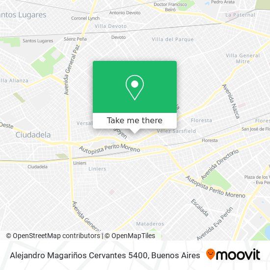 Alejandro Magariños Cervantes 5400 map