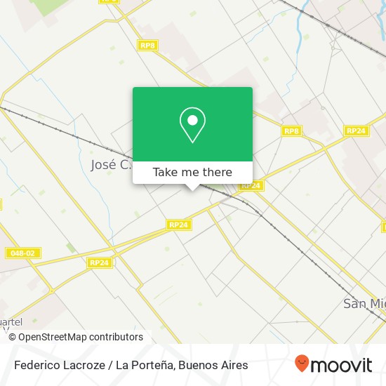 Federico Lacroze / La Porteña map