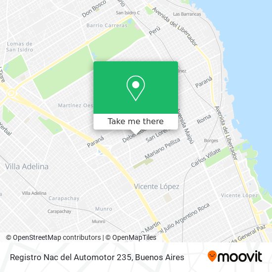 Mapa de Registro Nac del Automotor 235