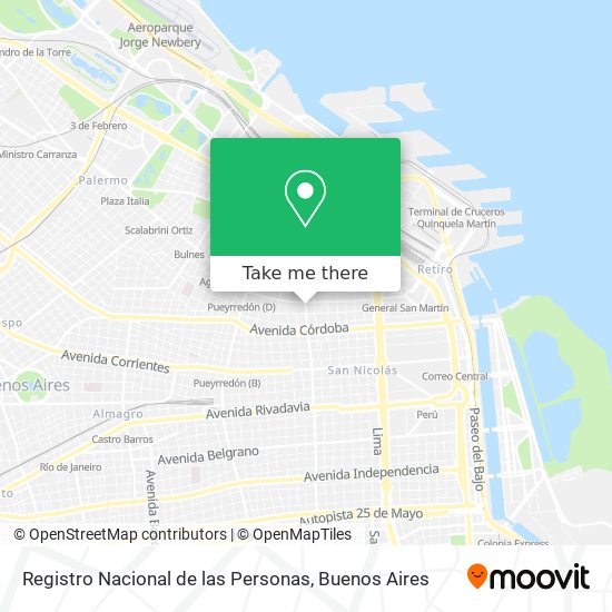 Registro Nacional de las Personas map