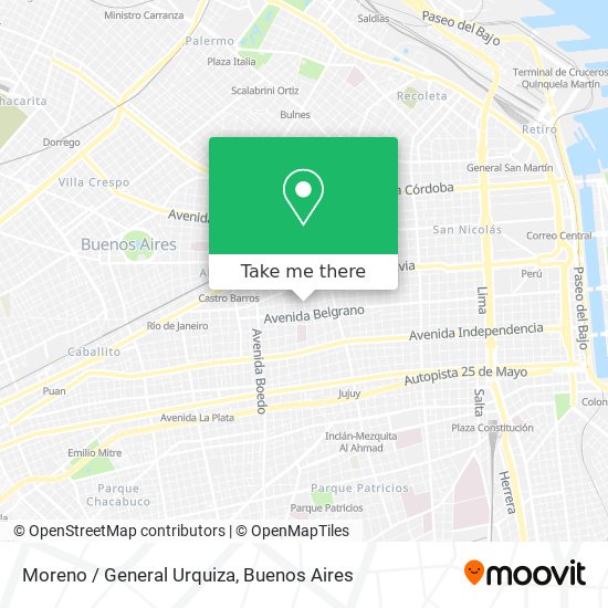 Moreno / General Urquiza map