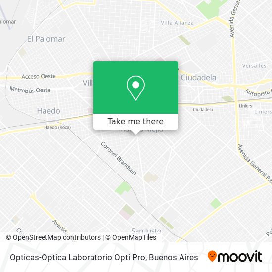 Mapa de Opticas-Optica Laboratorio Opti Pro