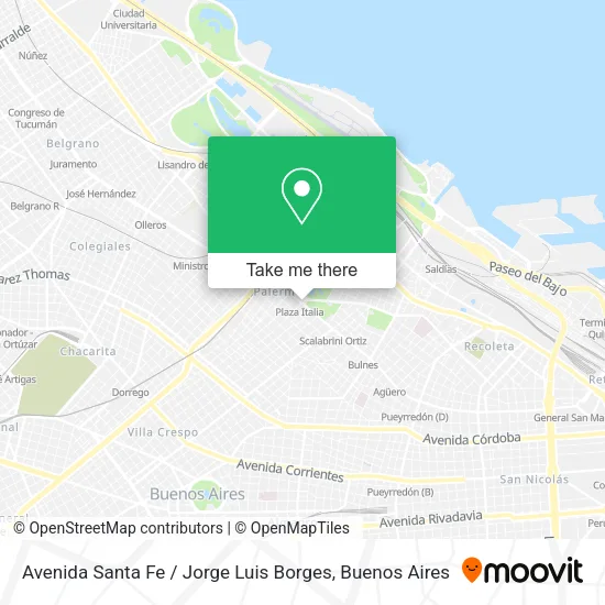 Mapa de Avenida Santa Fe / Jorge Luis Borges