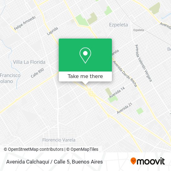 Avenida Calchaquí / Calle 5 map