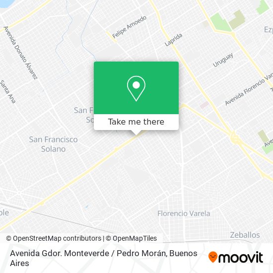 Avenida Gdor. Monteverde / Pedro Morán map