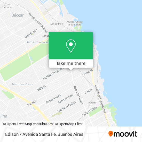 Edison / Avenida Santa Fe map