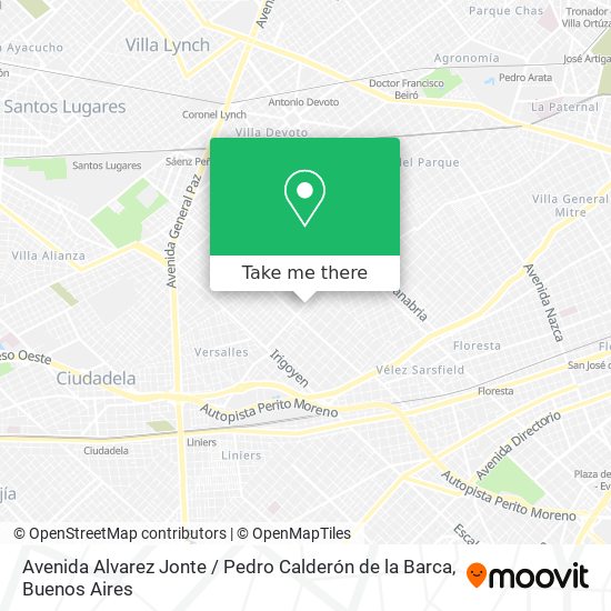 Mapa de Avenida Alvarez Jonte / Pedro Calderón de la Barca