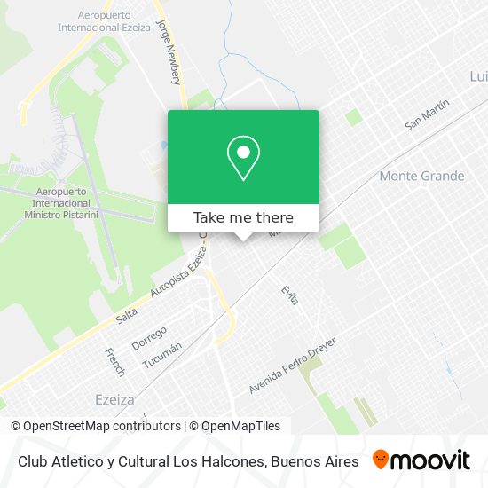Club Atletico y Cultural Los Halcones map
