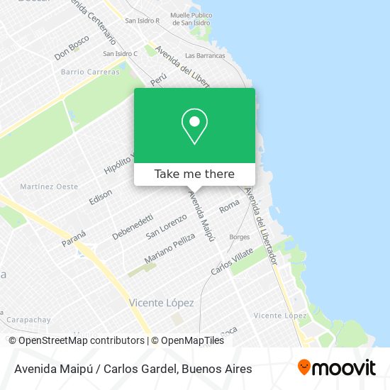 Mapa de Avenida Maipú / Carlos Gardel