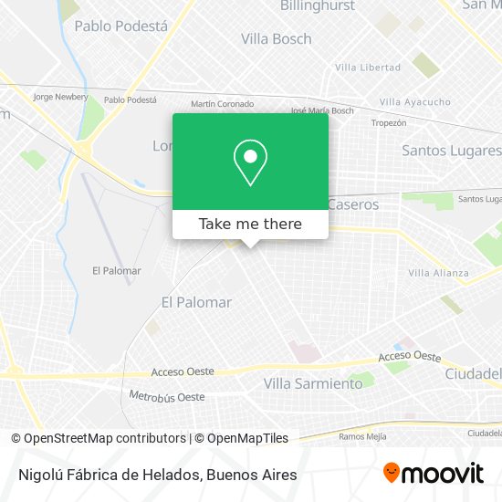 Nigolú Fábrica de Helados map