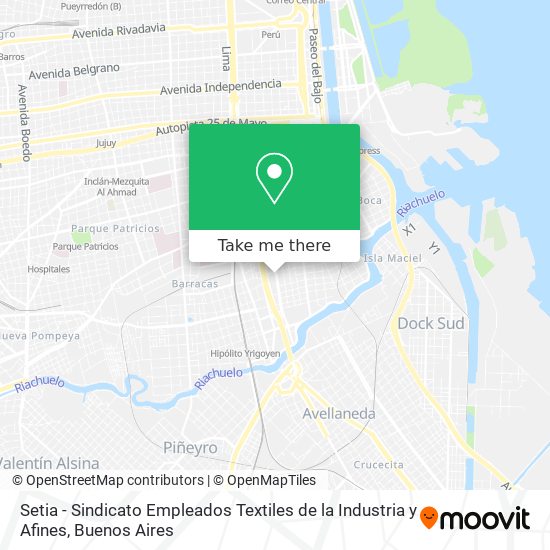 Setia - Sindicato Empleados Textiles de la Industria y Afines map